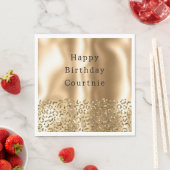 Serviette En Papier Glam animal léopard doré (En situation)