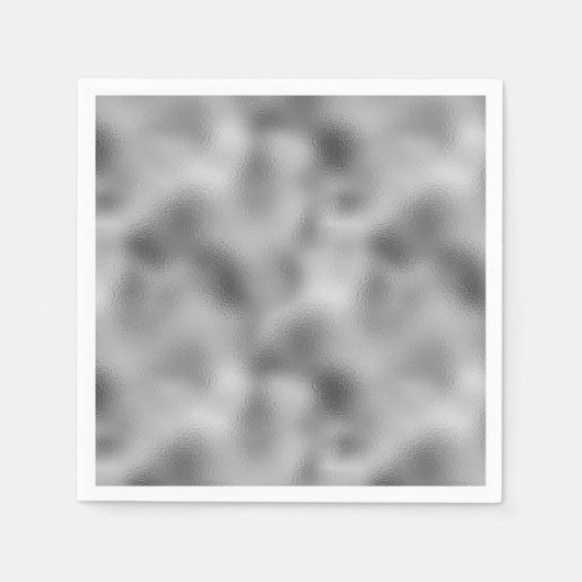 Serviette En Papier Glam argenté (Devant)