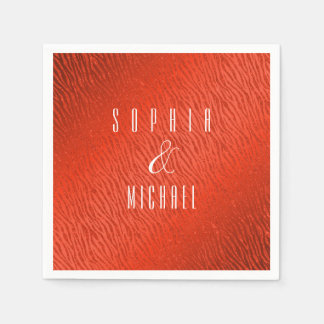 Serviette En Papier Glam de Parties scintillant rouge Poster de animal