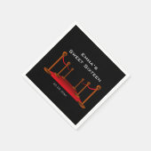 Serviette En Papier Glam Elegant Black & Red Carpet Sweet 16 Party (Coin)