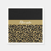 Serviette En Papier Glam Empreinte de léopard Parties scintillant Élég (Devant)