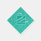 Serviette En Papier Glam étincelant Turquoises Parties scintillant ble (Coin)