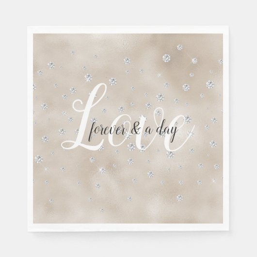 Serviette En Papier Glam étincelle de champagne de diamants (Devant)