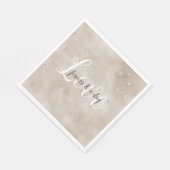 Serviette En Papier Glam étincelle de champagne de diamants (Coin)