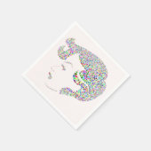 Serviette En Papier Glam girl with hearts (Coin)