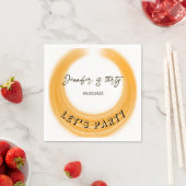 Serviette En Papier Glam Girly Photo Script 20 30 40 e fête d'annivers (En situation)