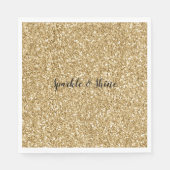 Serviette En Papier Glam Gold Glitzy Parties scintillant (Devant)