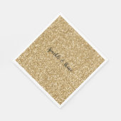 Serviette En Papier Glam Gold Glitzy Parties scintillant (Coin)