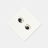 Serviette En Papier Glam Gold Maquillage Eyelashes Beauté personnalisé (Coin)