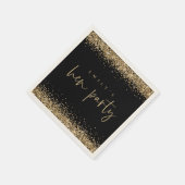 Serviette En Papier Glam Gold Nom de la Parties scintillant Hen Party  (Coin)