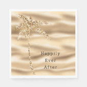 Serviette En Papier Glam Gold Parties scintillant Palm Tree (Devant)