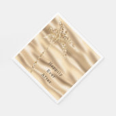 Serviette En Papier Glam Gold Parties scintillant Palm Tree (Coin)