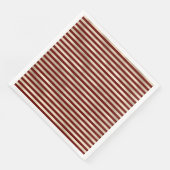 Serviette En Papier Glam Gold Red Holiday Strips Noël (Coin)