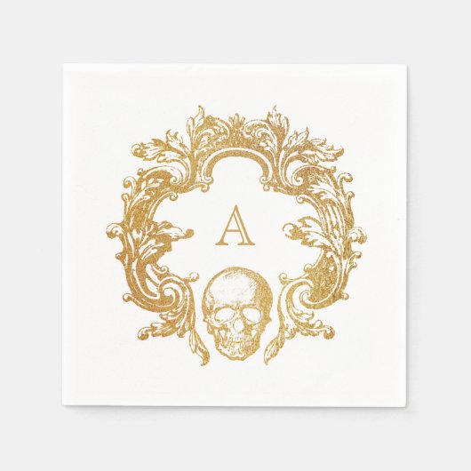 Serviette En Papier Glam gothique | Papier | Blanc (Devant)
