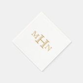 Serviette En Papier Glam gothique | Papier | Monogramme or (Coin)