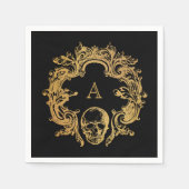 Serviette En Papier Glam gothique | Serviettes | Noir (Devant)