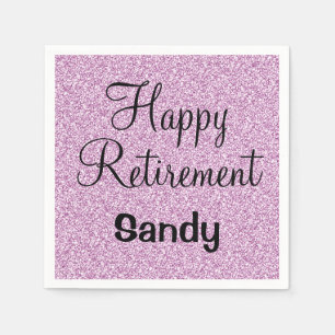 Serviette En Papier Glam Happy Retirez La Parties scintillant Violette