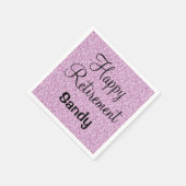 Serviette En Papier Glam Happy Retraite Purple Parties scintillant Éti (Coin)