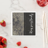 Serviette En Papier Glam Marble Granite Shimmer Elégante Design Party (En situation)