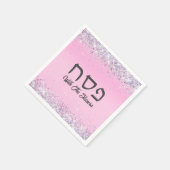 Serviette En Papier Glam Parties scintillant rose Fête juive Pâque héb (Coin)