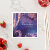 Serviette En Papier Glam Purple Glow Chic Glamor Pearls Party (En situation)