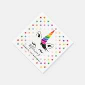 Serviette En Papier Glam Rainbow Unicorn fête d'anniversaire (Coin)