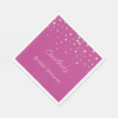 Serviette En Papier Glam Rose Blanc Diamants Mariage (Coin)