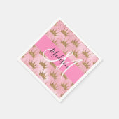 Serviette En Papier Glam rose et or Parties scintillant étincelles Cro (Coin)