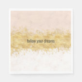 Serviette En Papier Glam rose or (Devant)