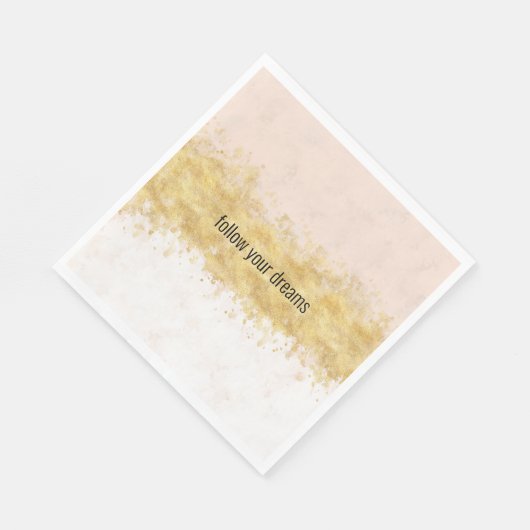 Serviette En Papier Glam rose or (Coin)