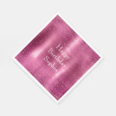 Serviette En Papier Glam rose or étincelle Confetti Anniversaire (Coin)