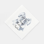 Serviette En Papier Glam Silver Bow Anniversaire (Coin)