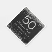 Serviette En Papier Glam Silver Diamonds 50e anniversaire (Coin)