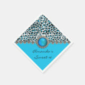 Serviette En Papier Glam Snow Leopard Sweet 16 serviettes d'anniversai (Coin)