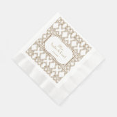 Serviette En Papier Glam White Gold Great Gatsby Mariage (Coin)