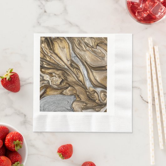 Serviette En Papier glamor 001 couleur brun liquide (En situation)