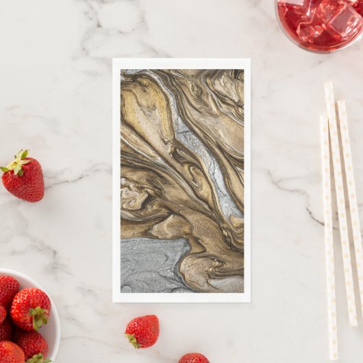 Serviette En Papier glamor 002 couleur brun liquide (En situation)