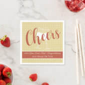 Serviette En Papier Glamour doux / Tournesol Duché Cheers Points Solid (En situation)