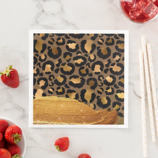 Serviette En Papier Glamour en métal Glamor Tcheetah Peau (En situation)