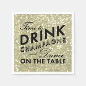 Serviette En Papier Glamour Gold Napkin (Devant)