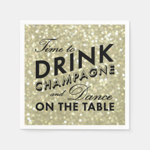 Serviette En Papier Glamour Gold Napkin