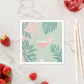 Serviette En Papier Glamour Tropical (En situation)