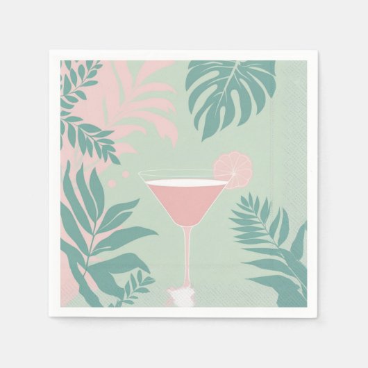 Serviette En Papier Glamour Tropical (Devant)