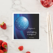 Serviette En Papier Glamourous 50e anniversaire Blue Party Disco Ball (En situation)