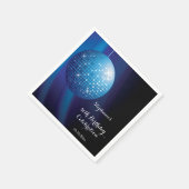 Serviette En Papier Glamourous 50e anniversaire Blue Party Disco Ball (Coin)