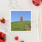 Serviette En Papier Glastonbury Tor Somerset (En situation)