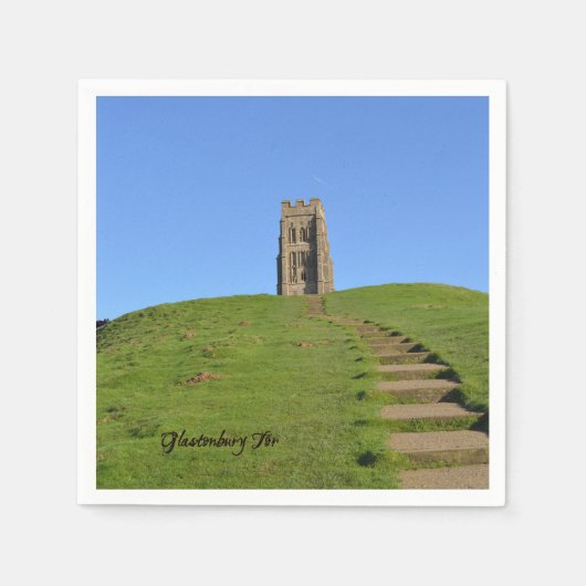 Serviette En Papier Glastonbury Tor Somerset (Devant)