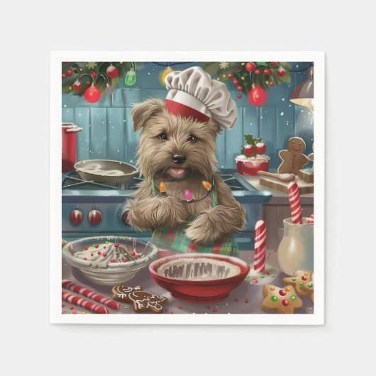 Serviette En Papier Glen of Imaal Terrier Viennoiserie : Festive (Devant)