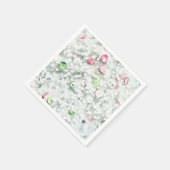 Serviette En Papier Glitter Cocktail Napkins - White (Coin)