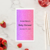 Serviette En Papier Glittery Baby shower rose Filles Cute Ombre Person (En situation)